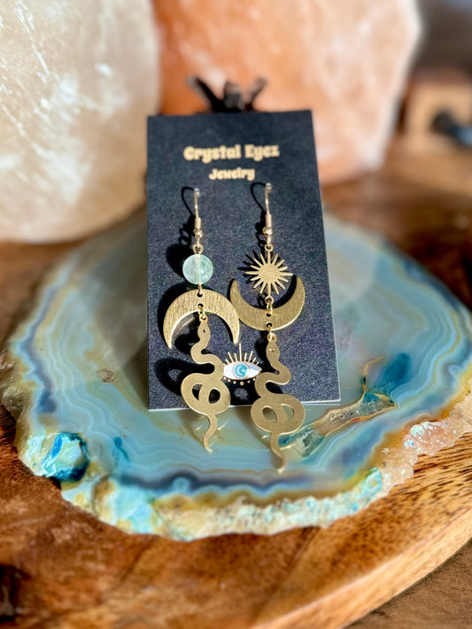 Celestial Snake Earrings