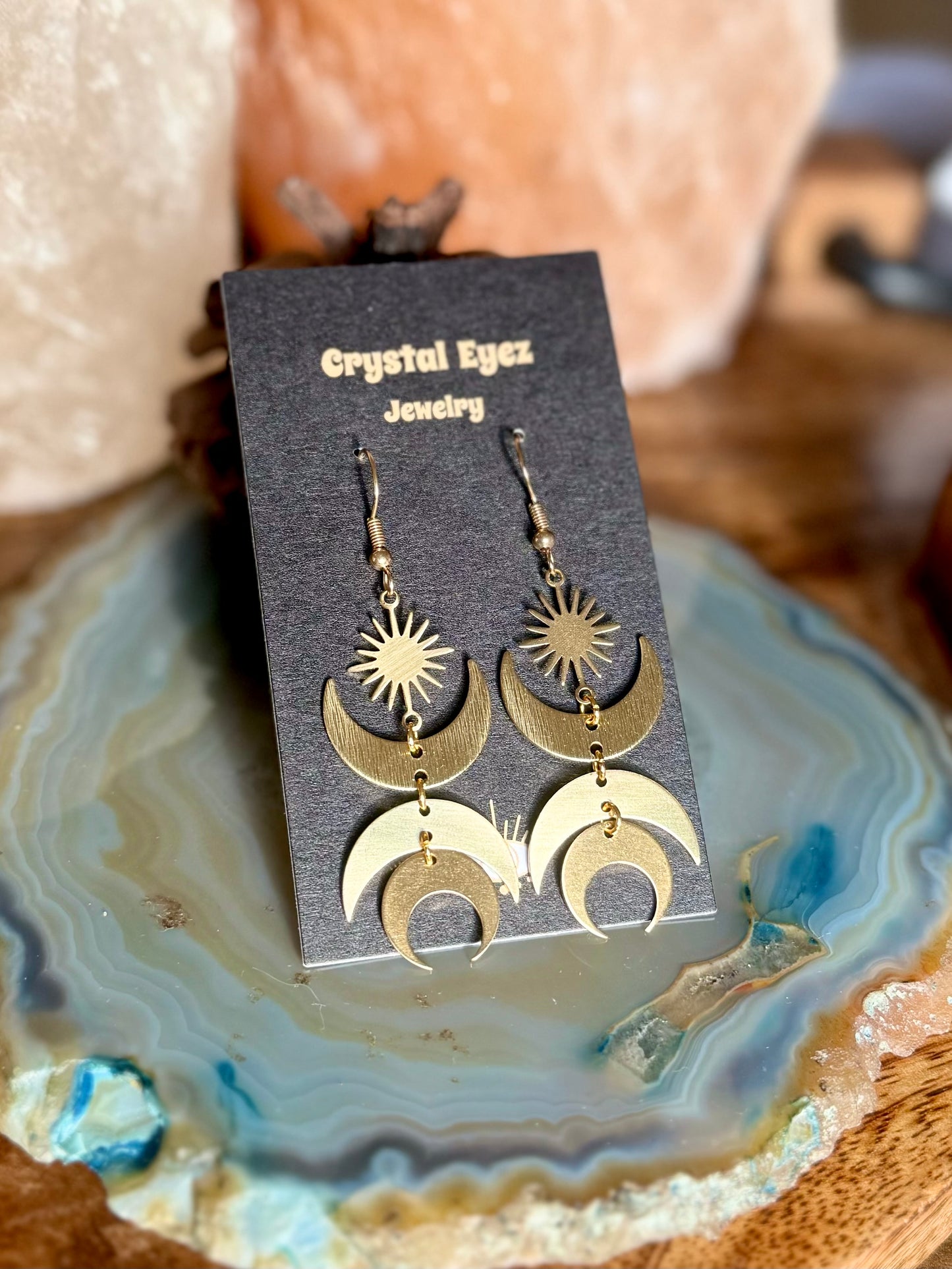 Crescent Moons Dangle Earrings