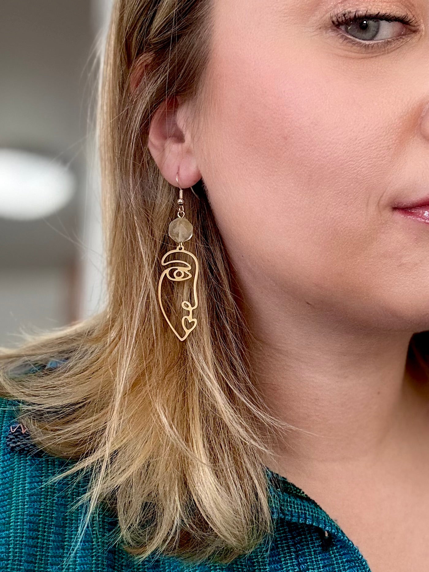 Abstract Picasso Face Earrings