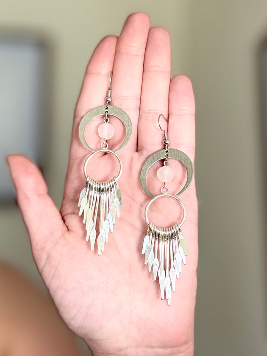 Celestial Fringe Statement Earrings