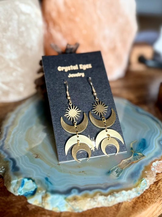 Crescent Moons Dangle Earrings