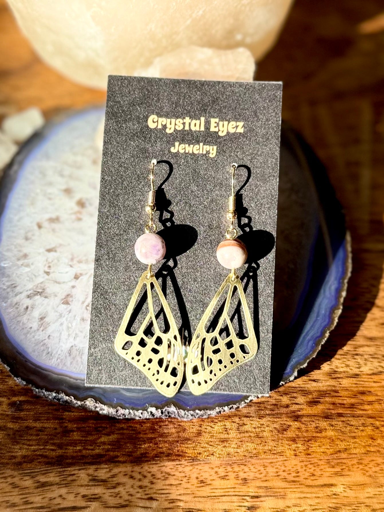 Butterfly Wing Amethyst Earrings