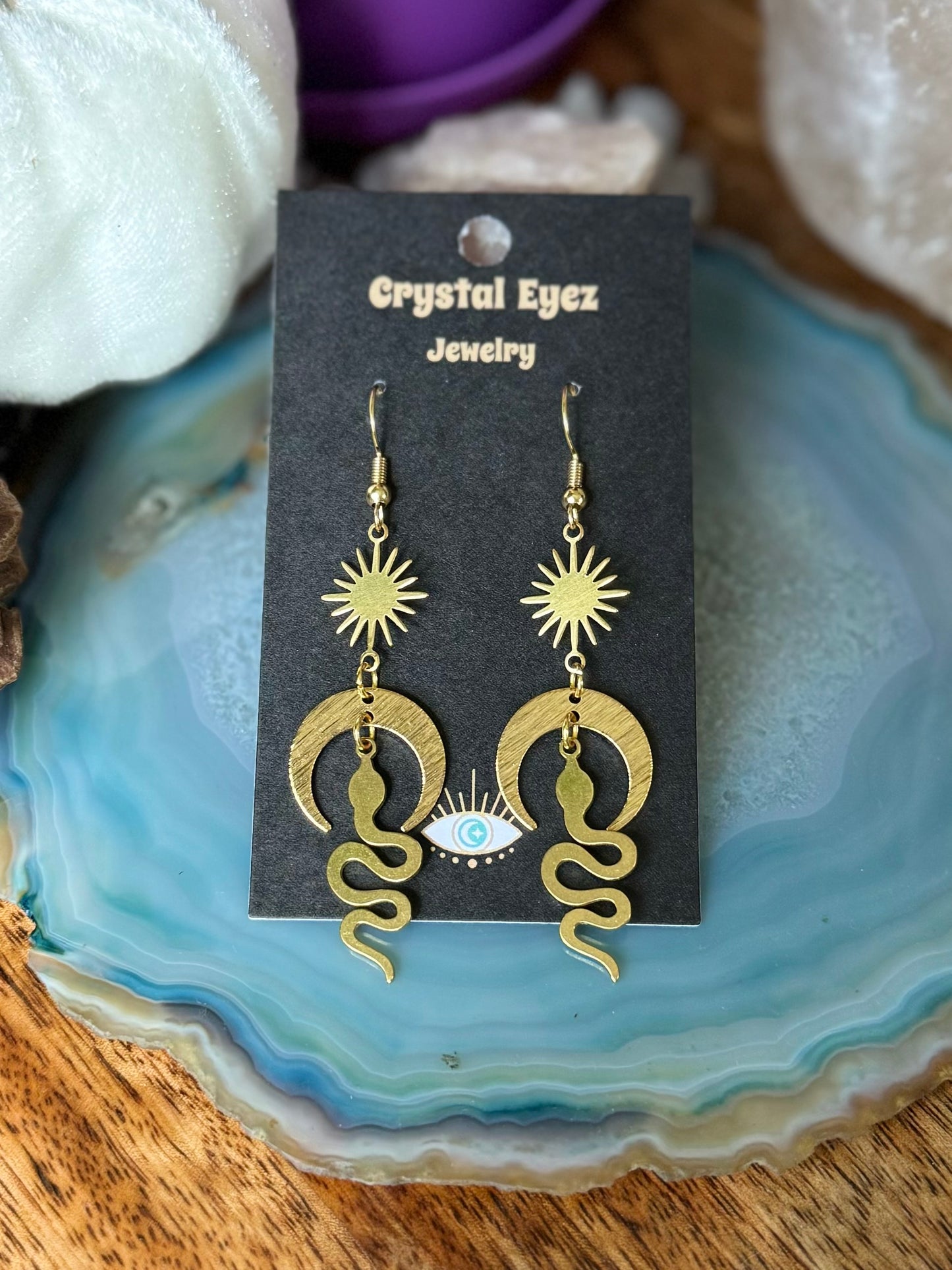 Lunar Snake Earrings