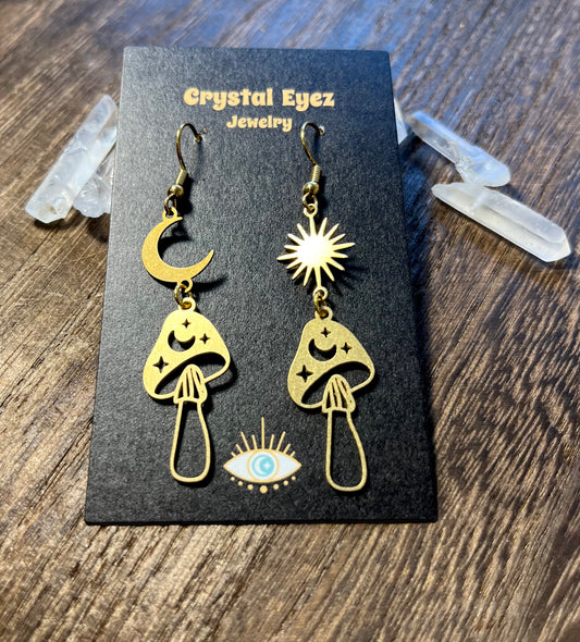 Cosmic Mushroom Earrings