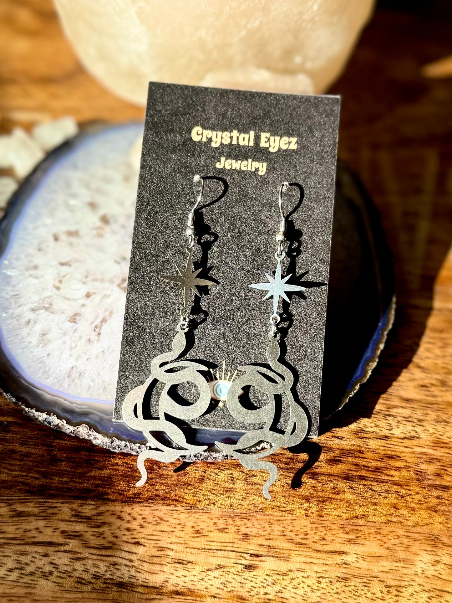 Serpent Moon Statement Earrings