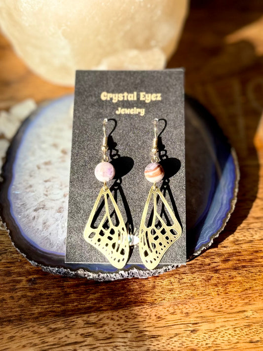 Butterfly Wing Amethyst Earrings