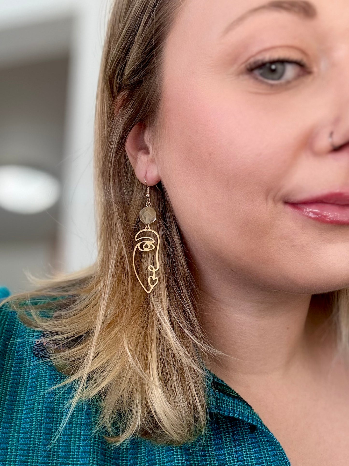 Abstract Picasso Face Earrings