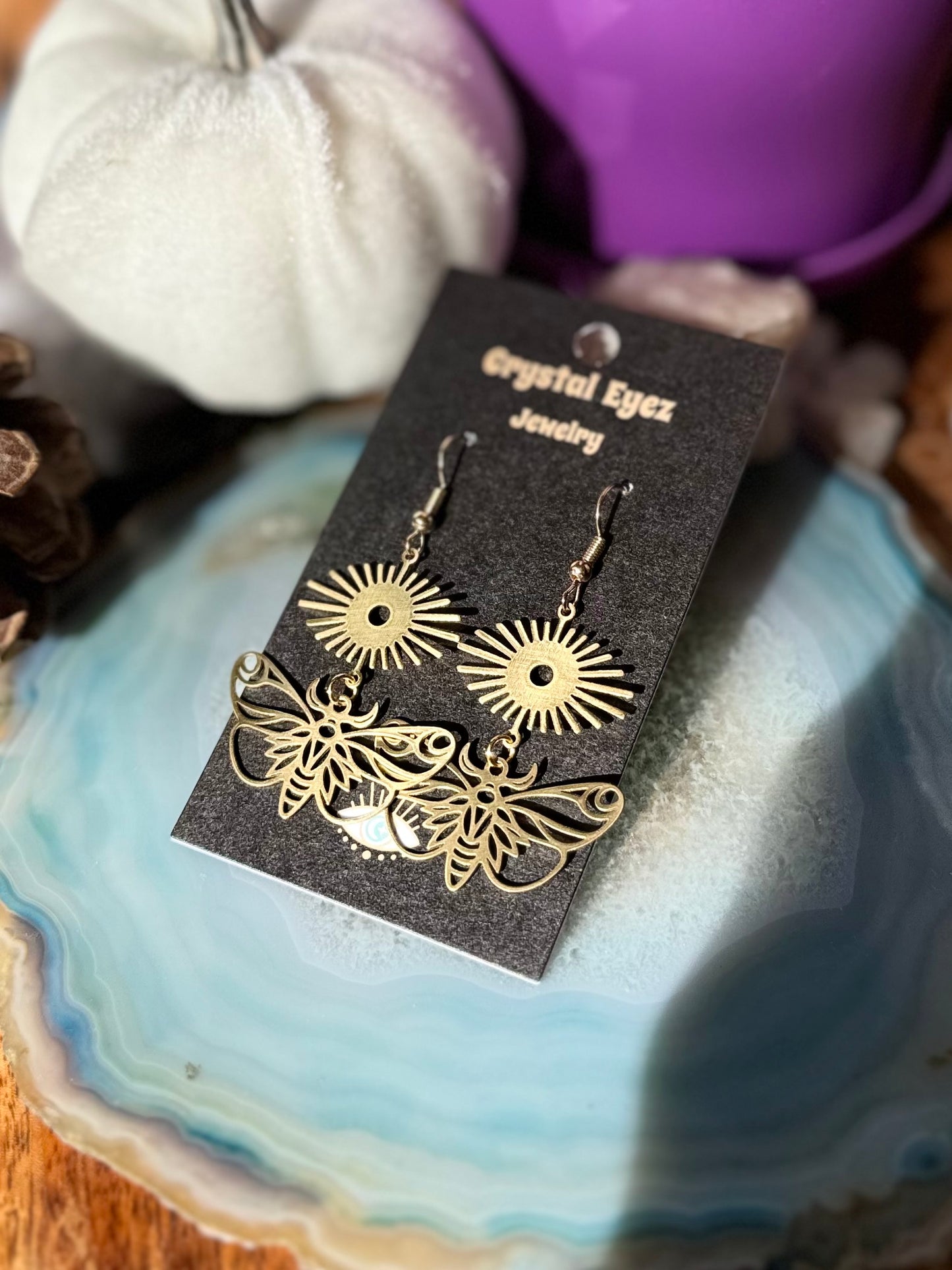 Bohemian Moth Earrings