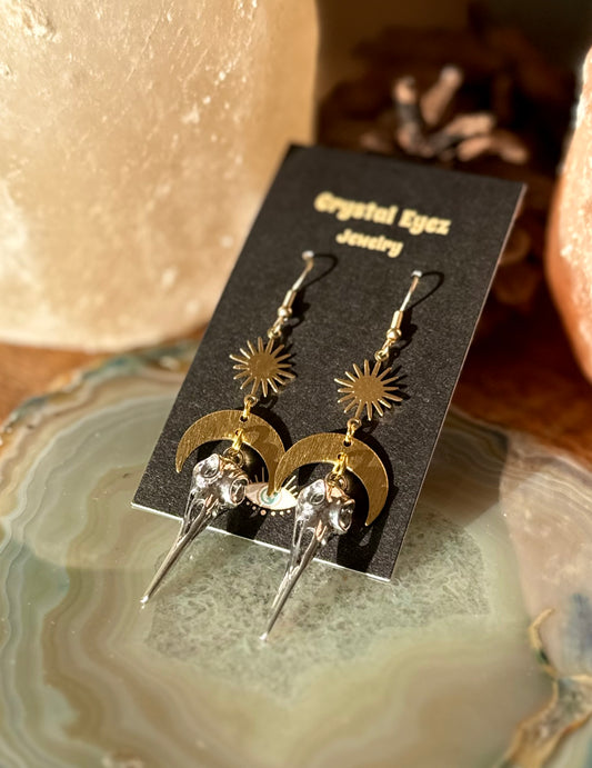Bird Skull Earrings
