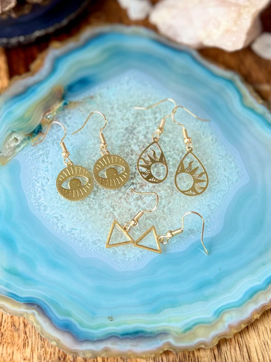 Assorted Gold Charm Earrings