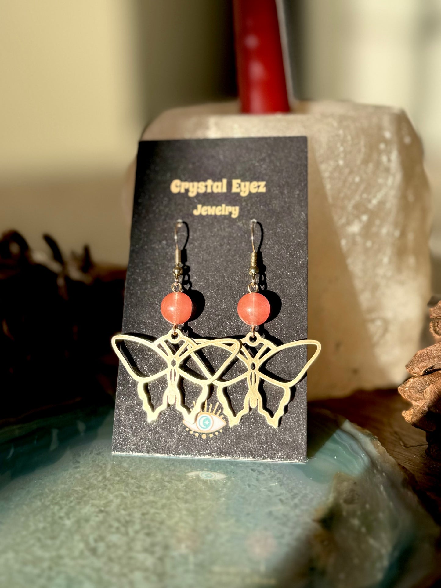 Blushing Butterfly Earrings