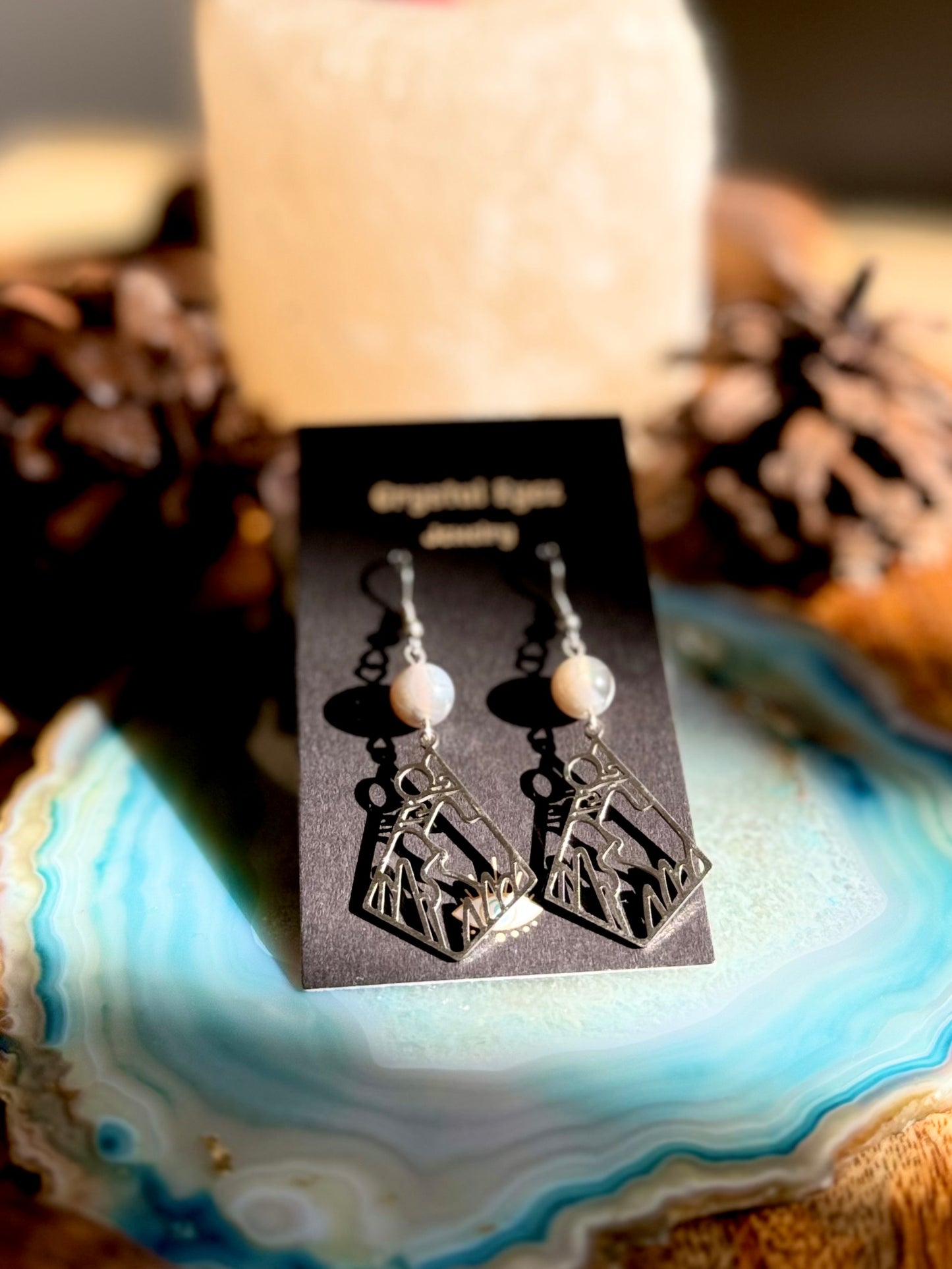 Silver Mountain Peak Earrings