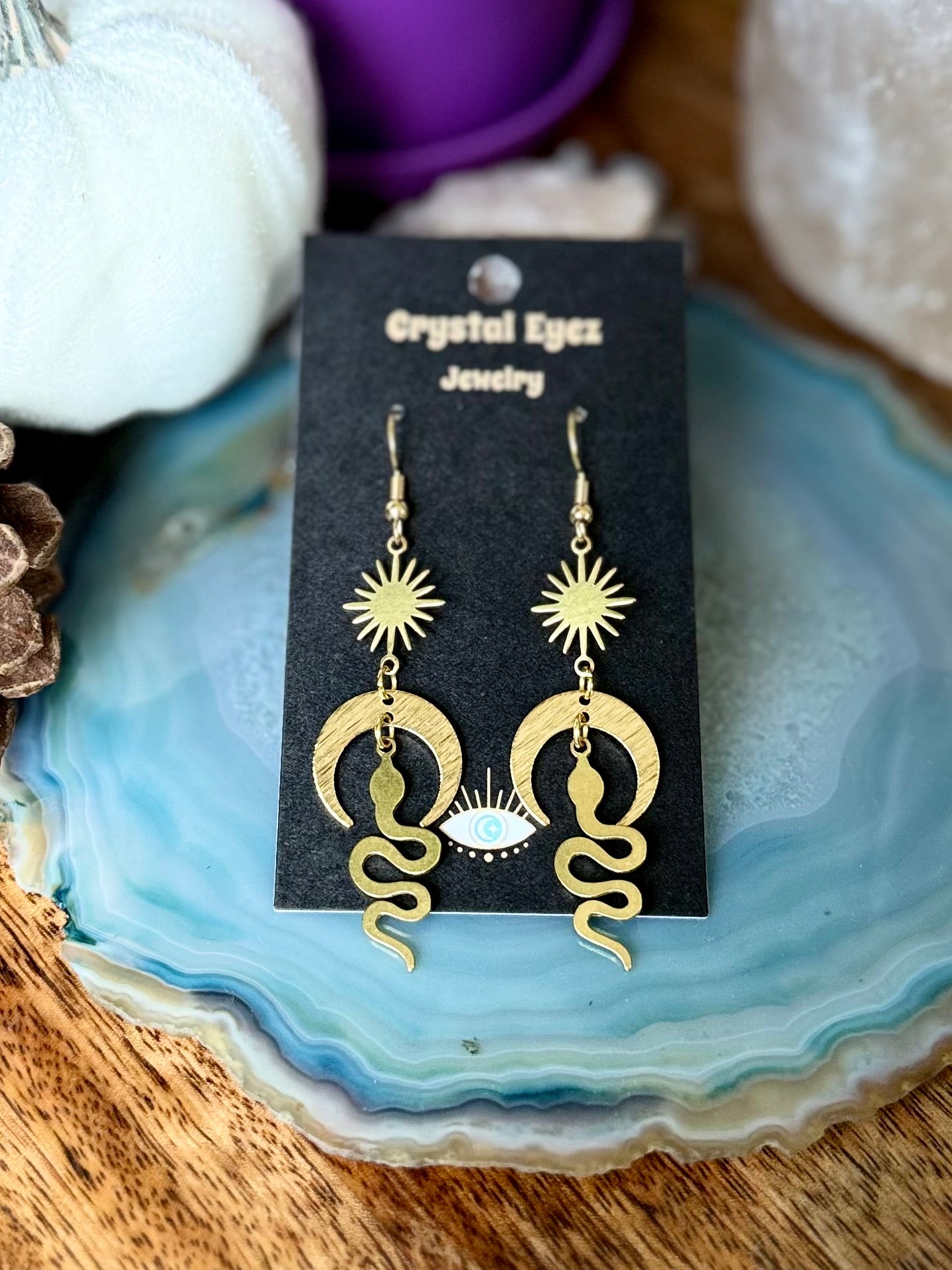 Lunar Snake Earrings