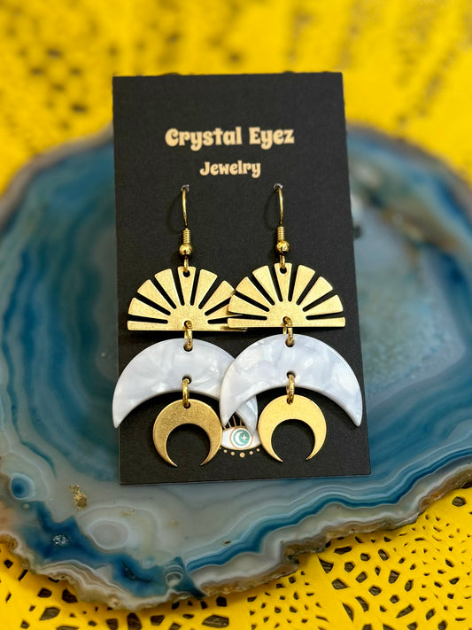 Light Side of the Moon Earrings