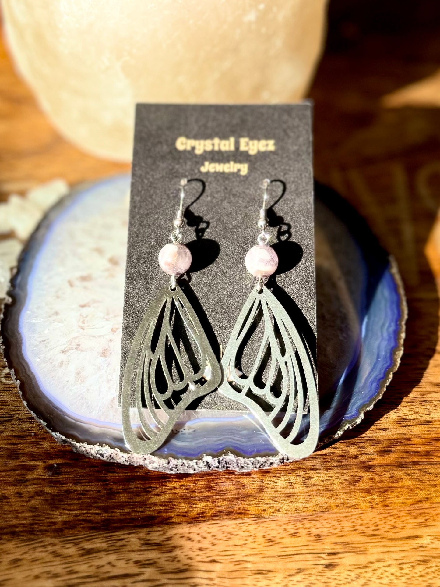 Silver Butterfly Wings Earrings