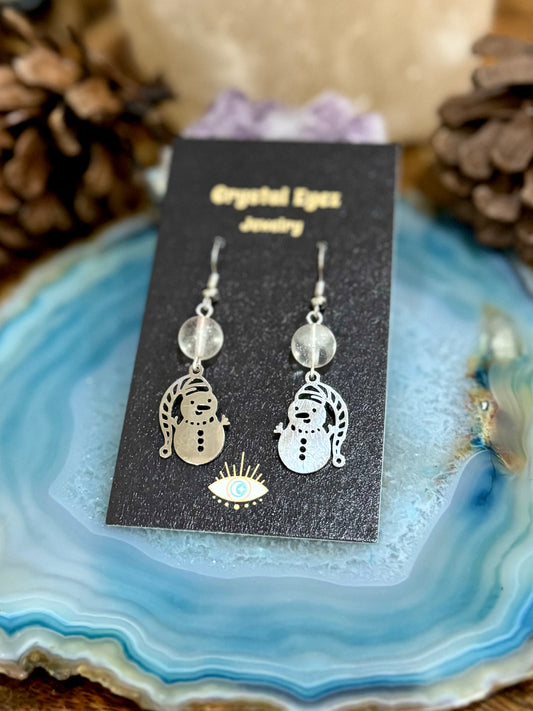 Snowman Dangle Earrings