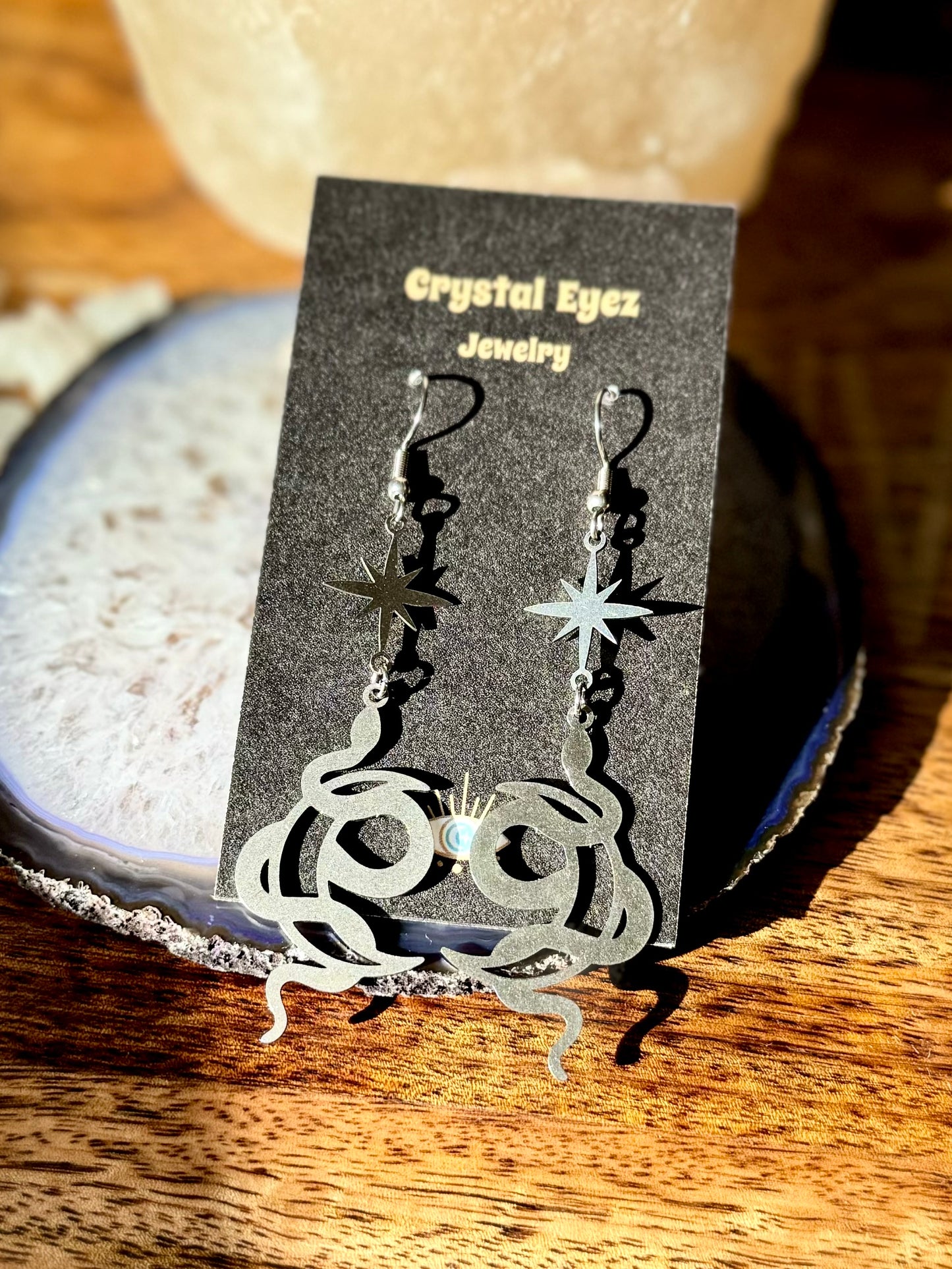 Serpent Moon Statement Earrings