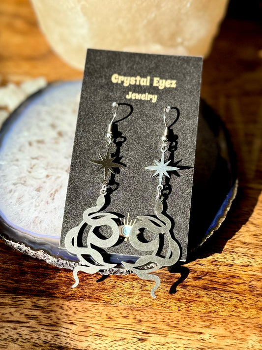Serpent Moon Statement Earrings