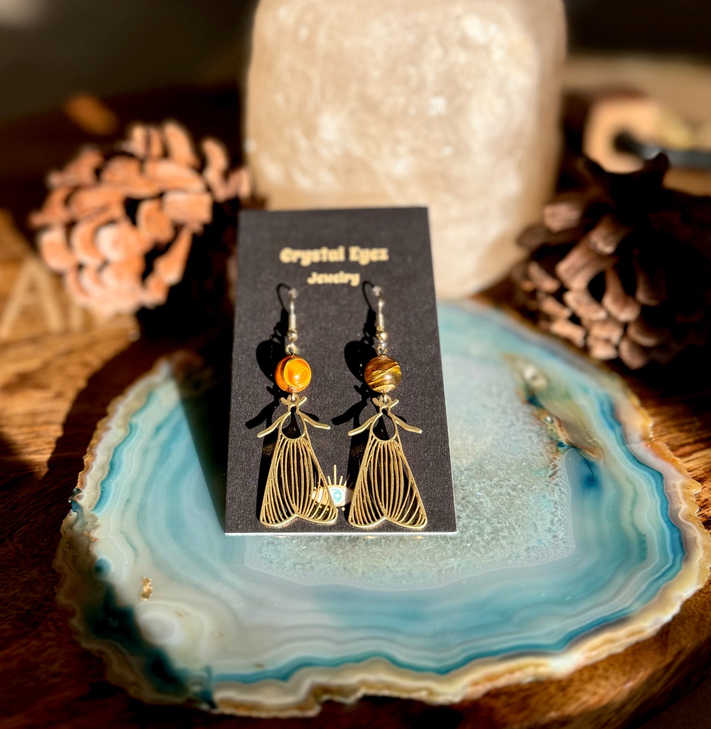 Long Moth Earrings