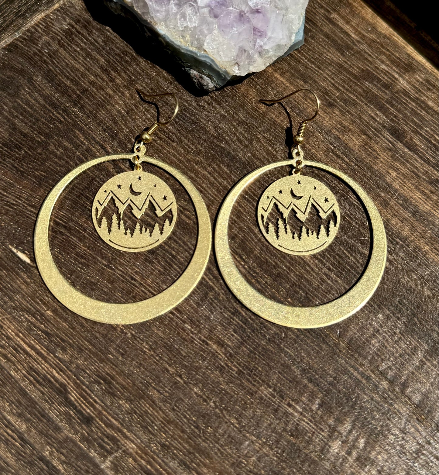 Mountain Hoop Earrings