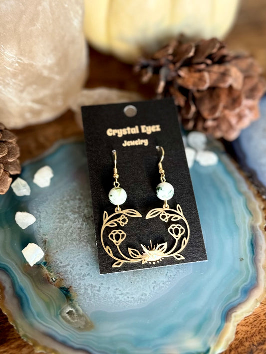 Botanical Moon Earrings