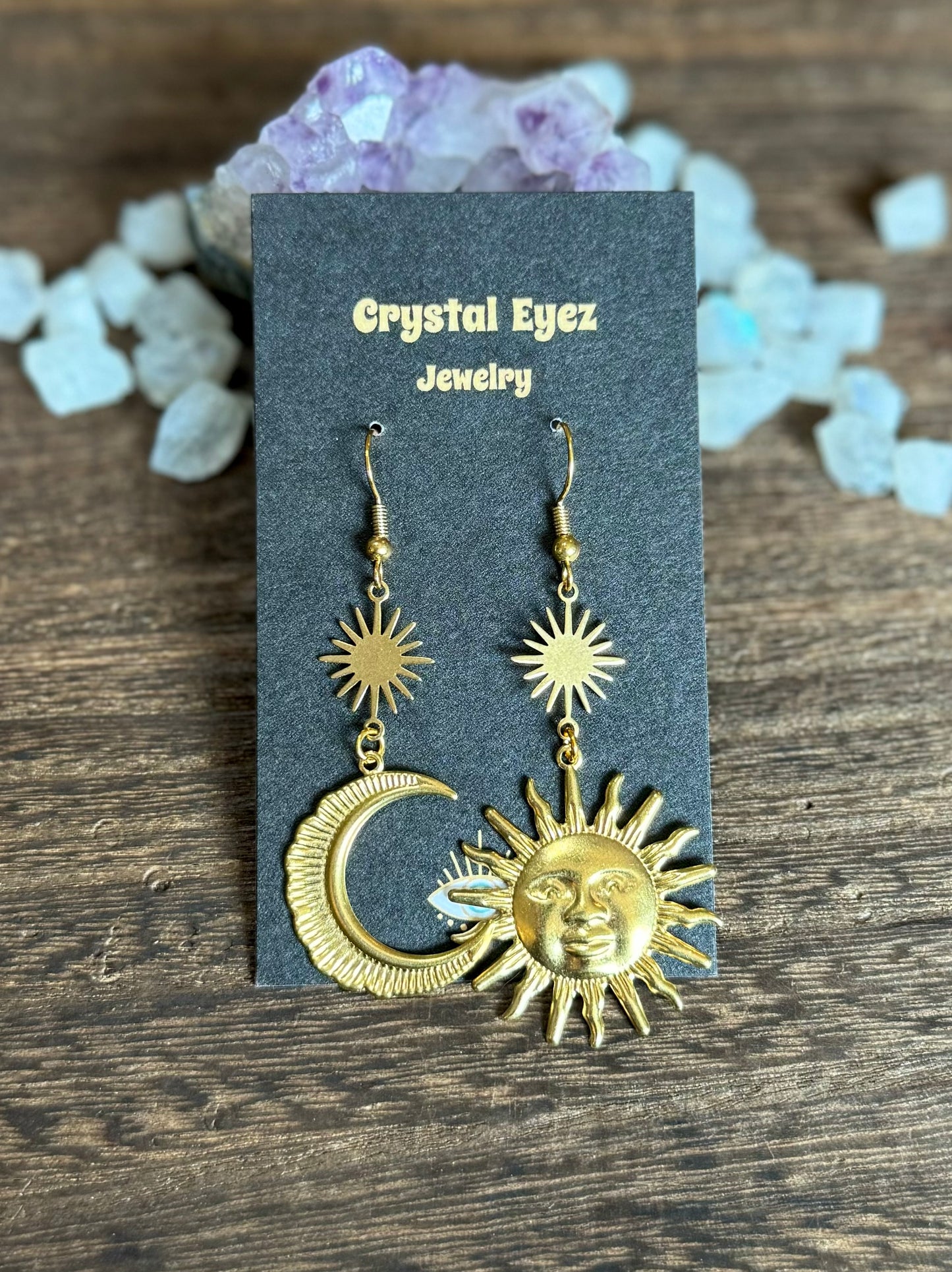 Mismatched Moon & Sun Earrings