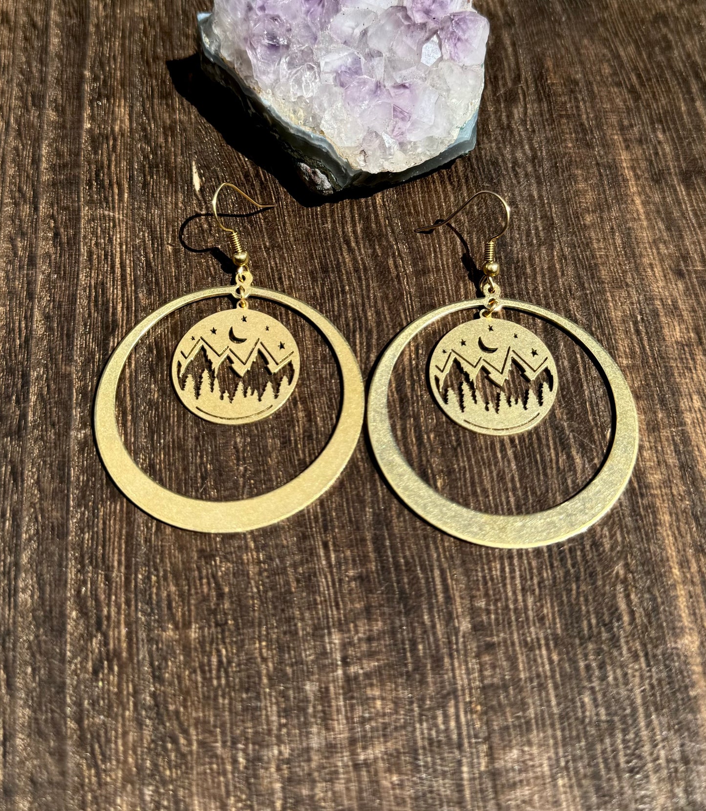 Mountain Hoop Earrings