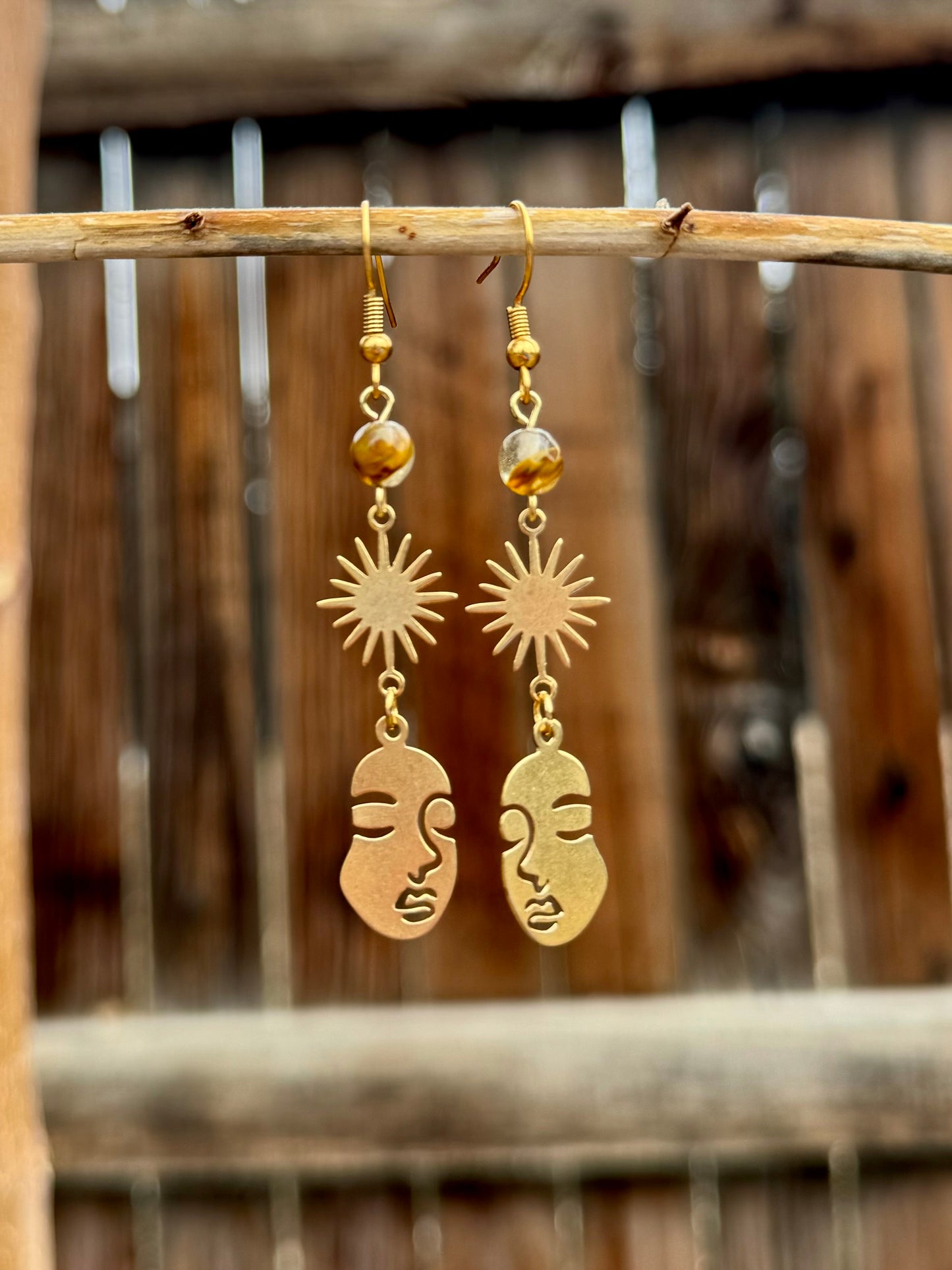 Face in Quartz Earrings