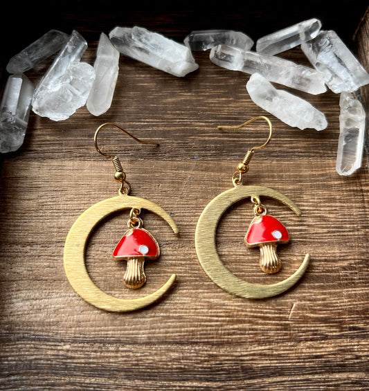 Fungi Full Moon Earrings