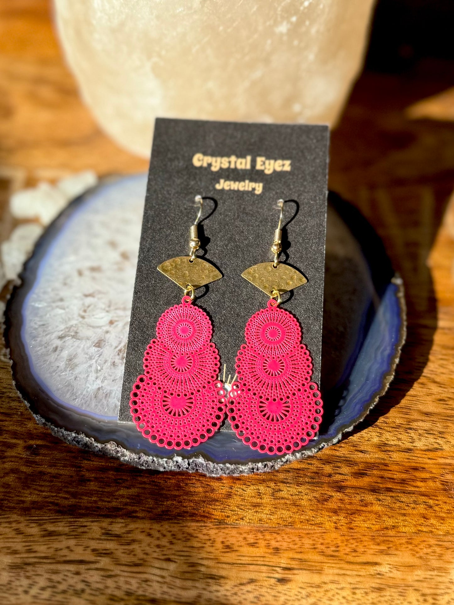 Hot Pink Statement Earrings