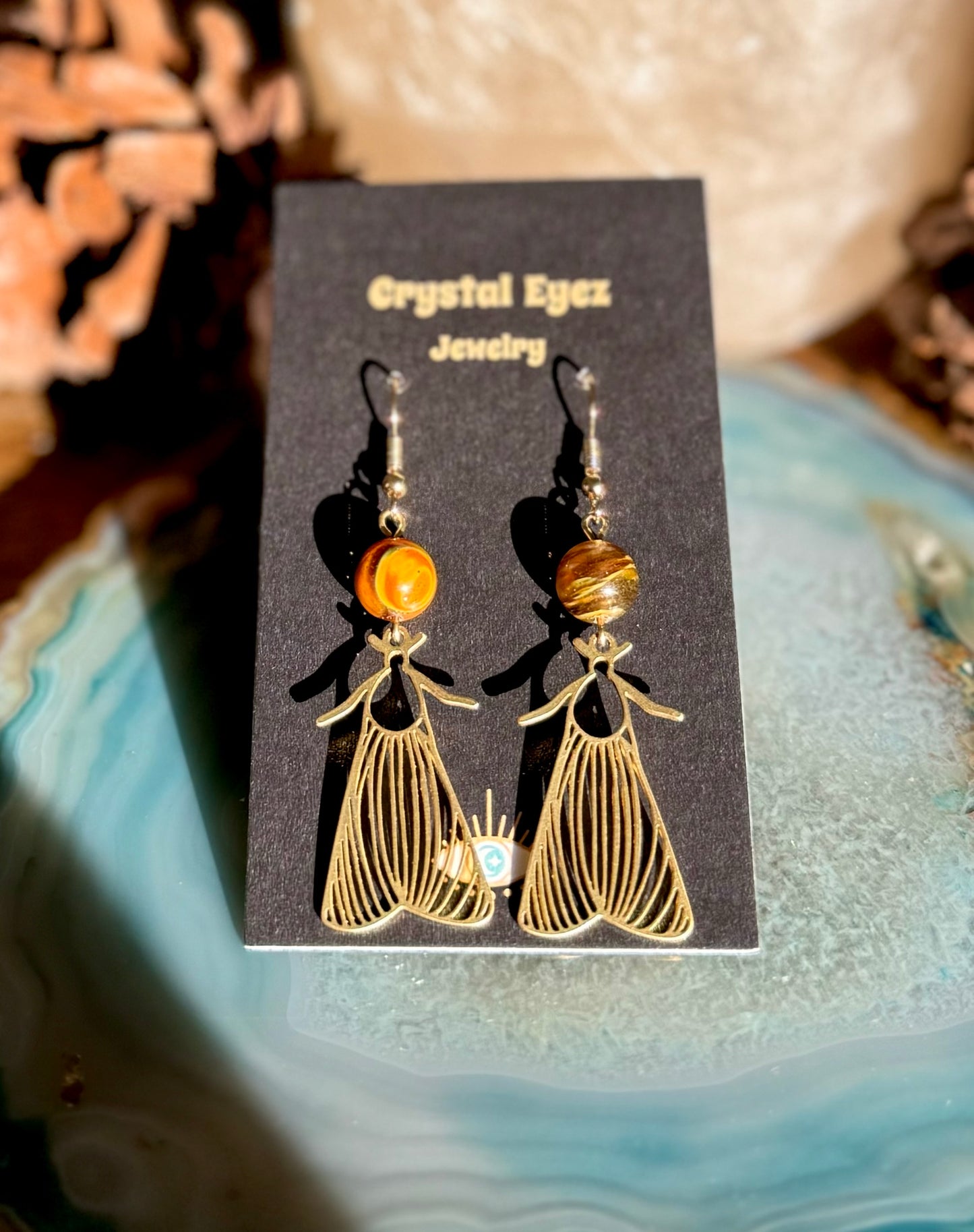 Long Moth Earrings