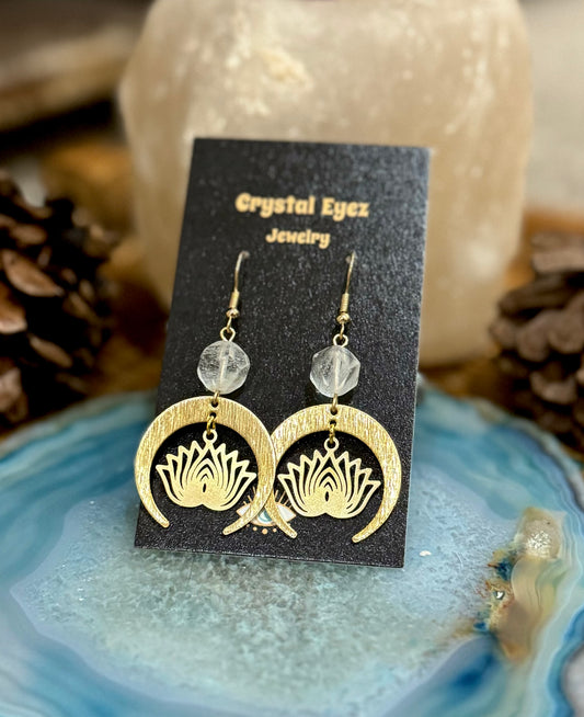 Lotus Moon Earrings