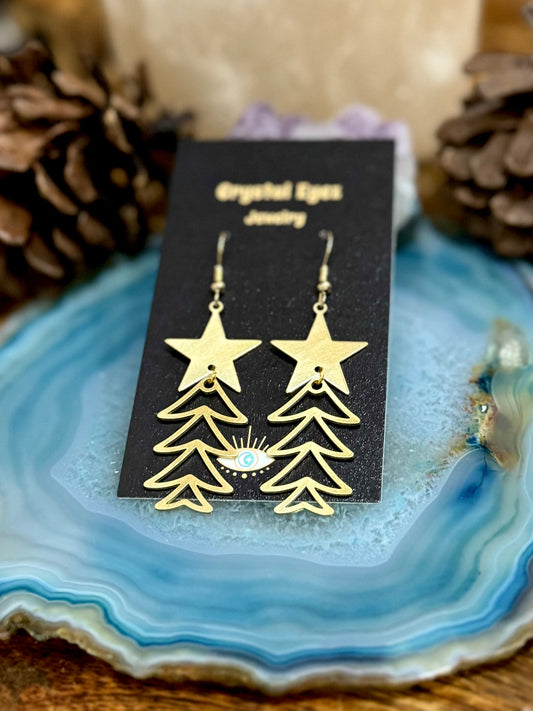 Chic Christmas Tree Earrings