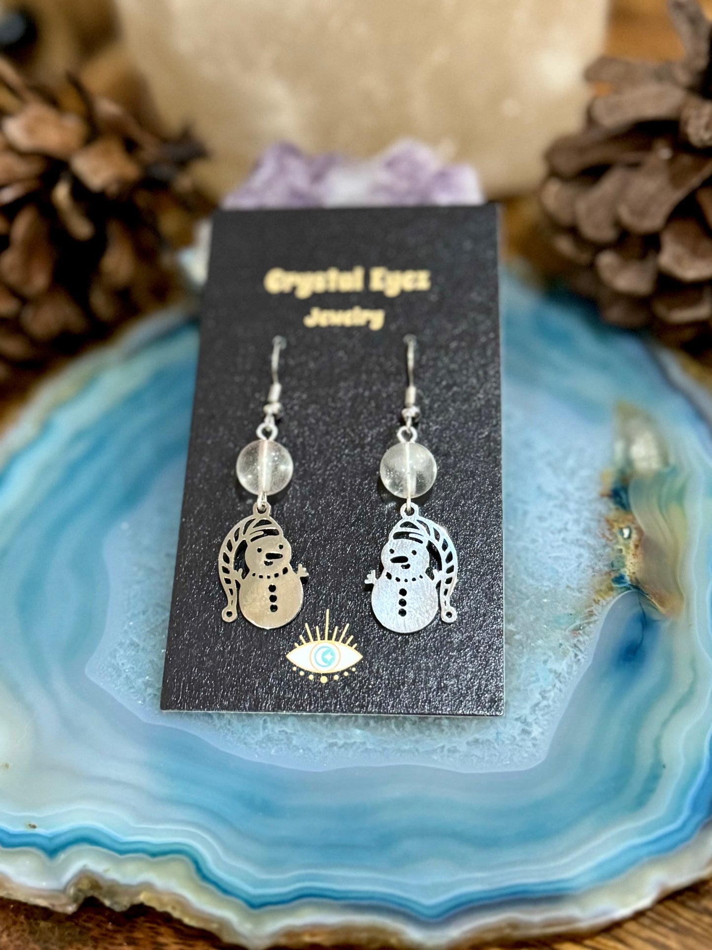 Snowman Dangle Earrings