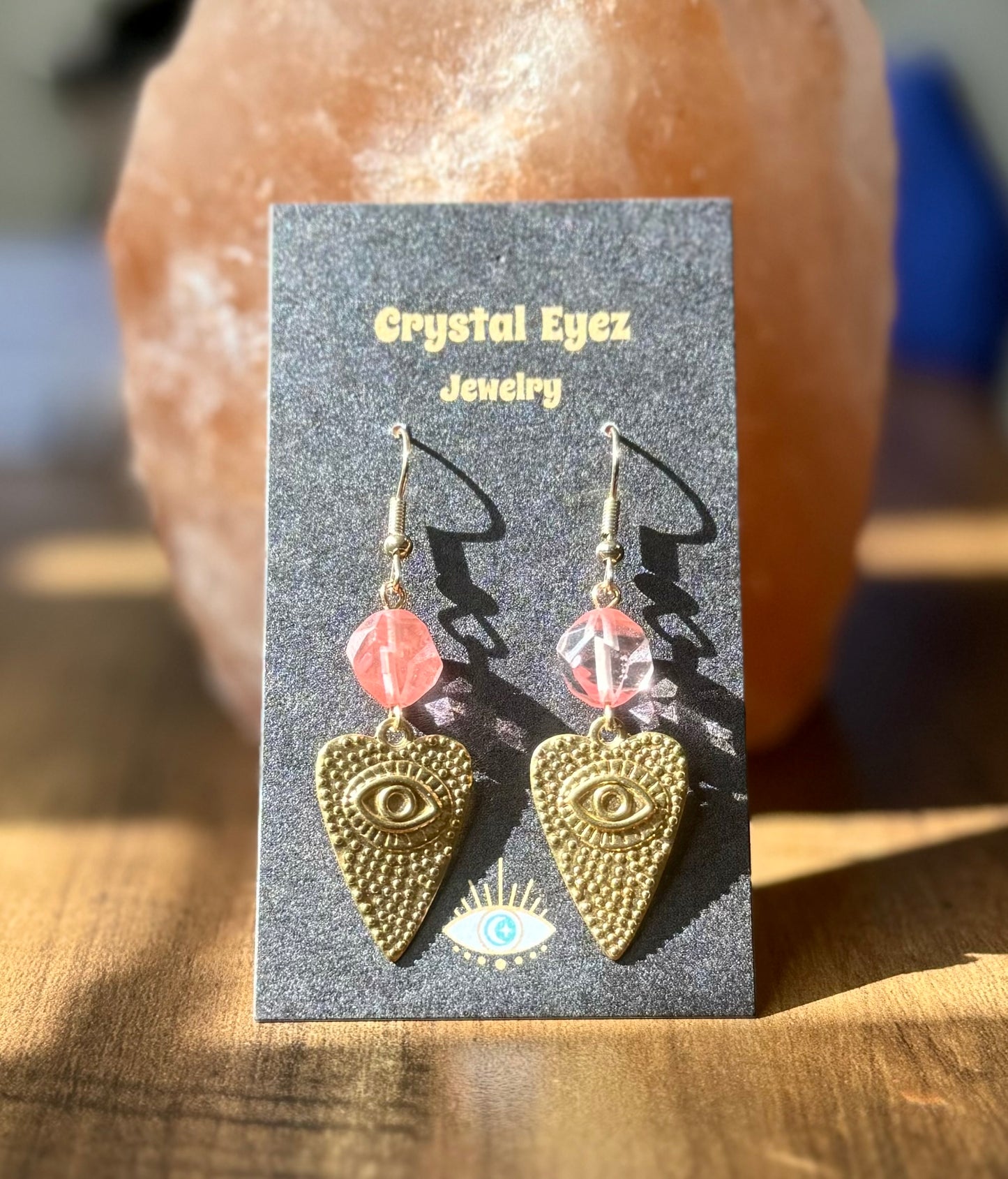 Heart’s Gaze Cherry Quartz Earrings