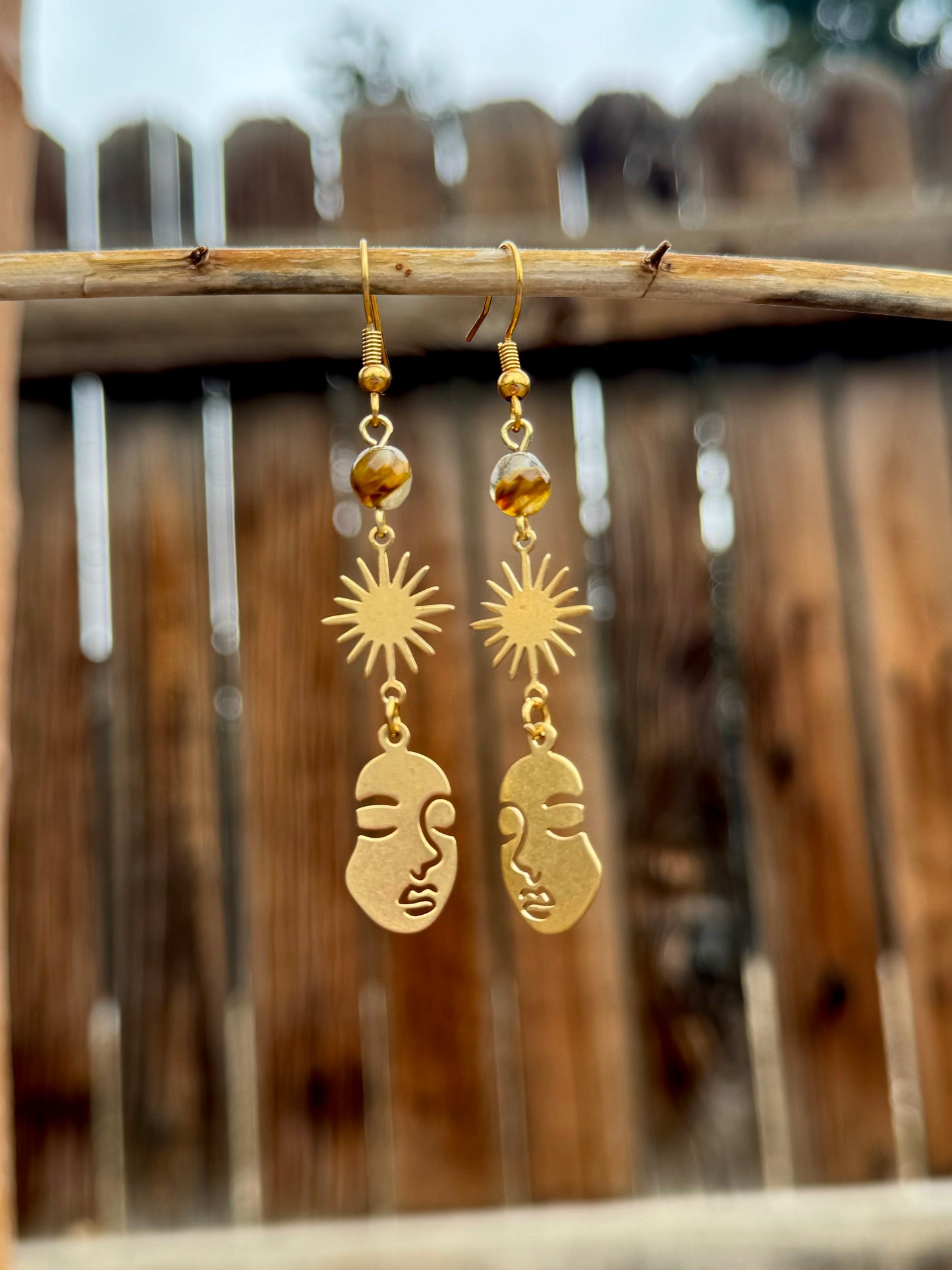 Face in Quartz Earrings