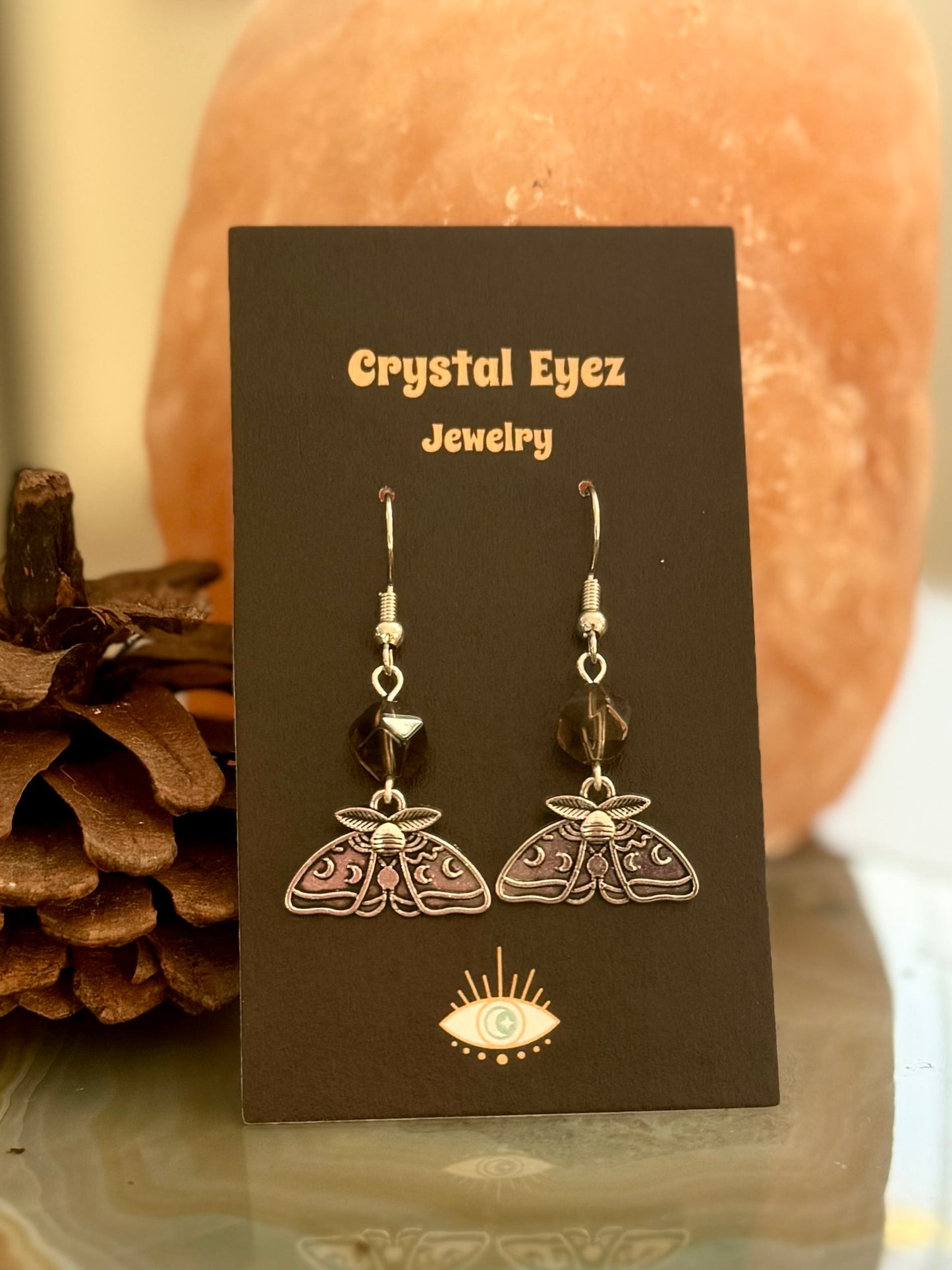 Eclipse Moth Earrings