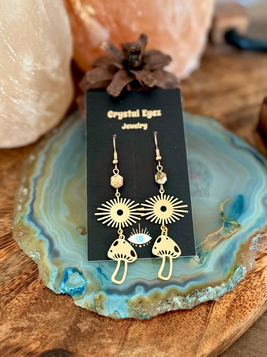 Sunny Mushroom Earrings