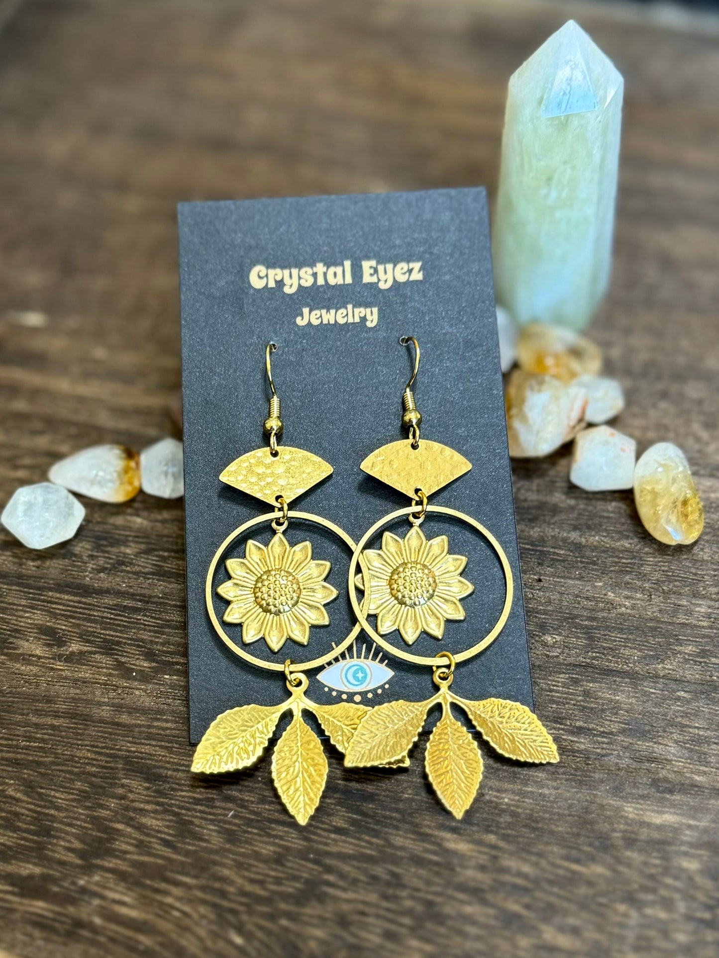 Sunflower Stalk Earrings