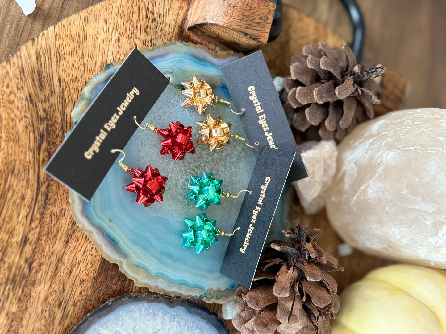 Christmas Bow Earrings