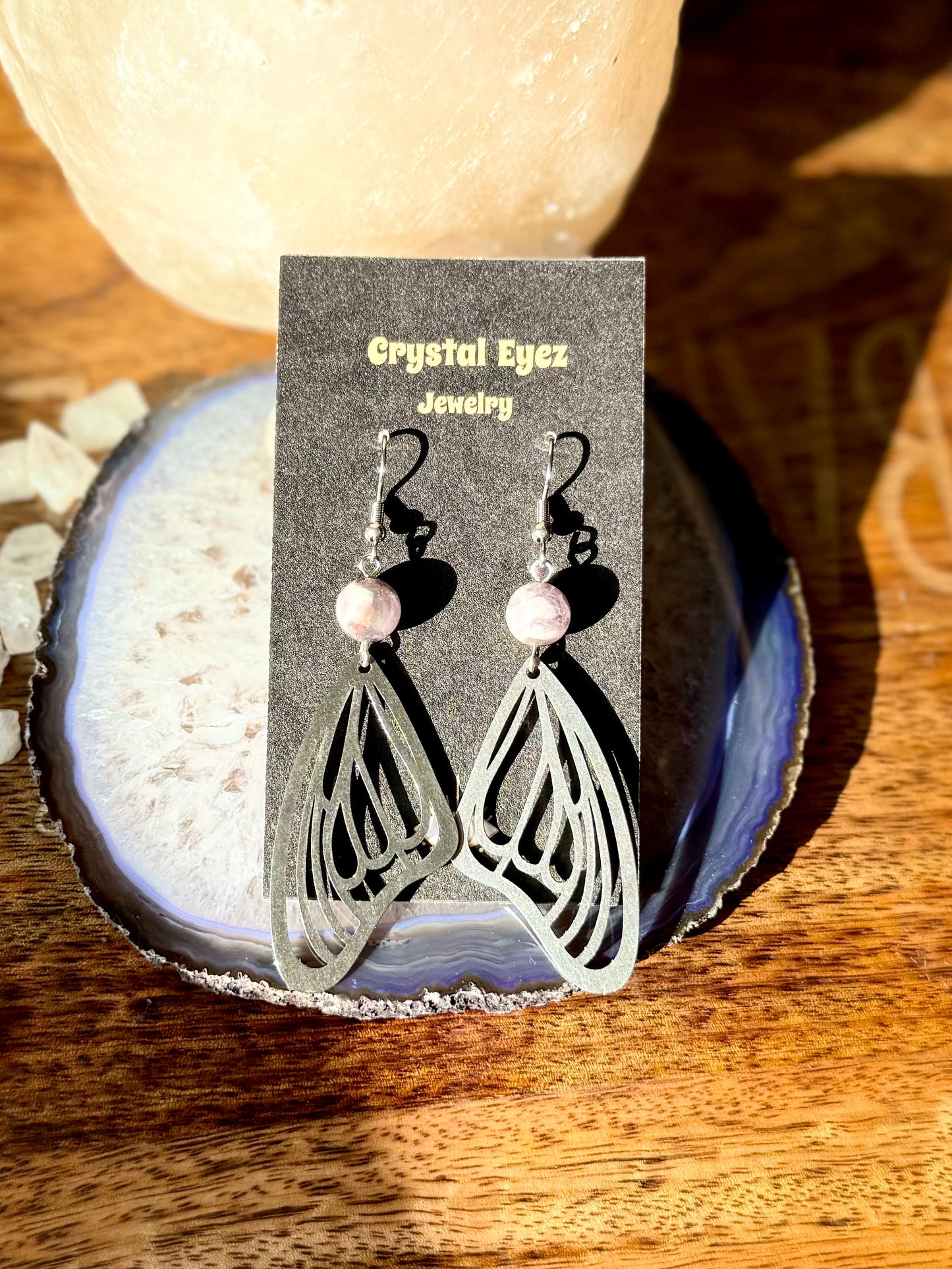 Silver Butterfly Wings Earrings