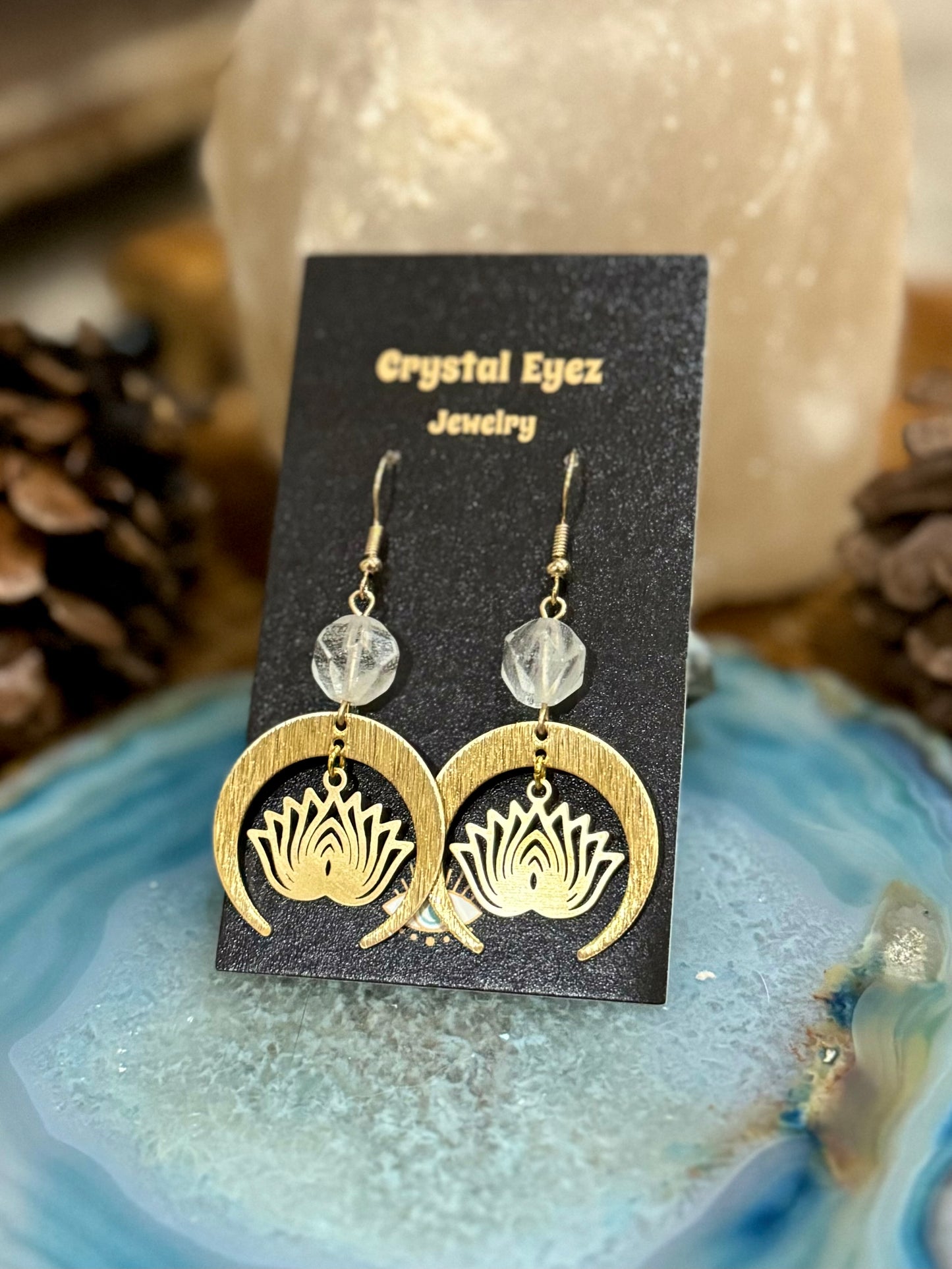 Lotus Moon Earrings