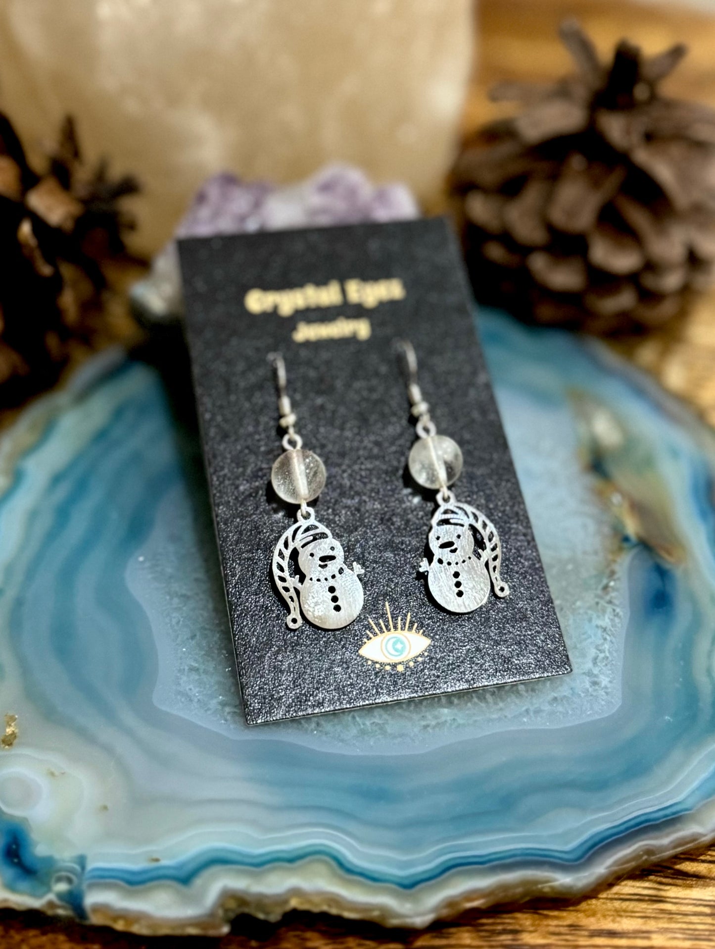 Snowman Dangle Earrings