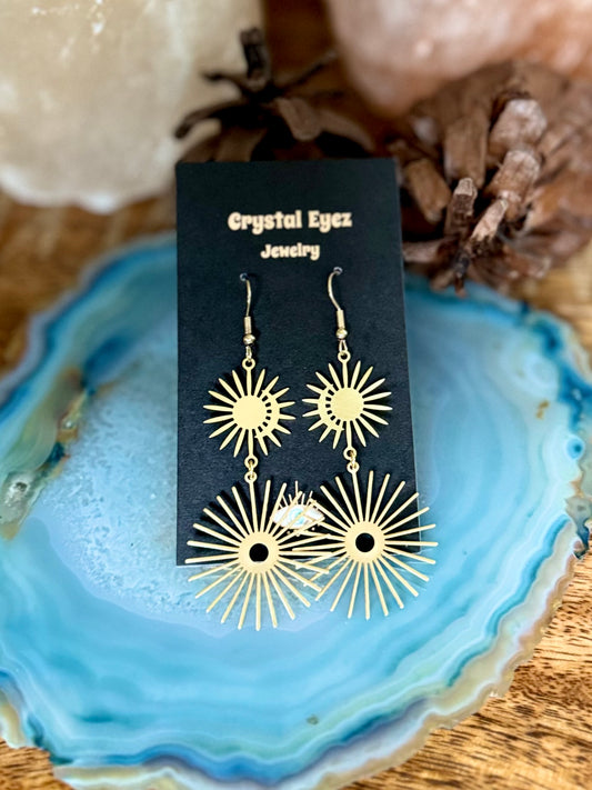 Sunburst Sun Earrings