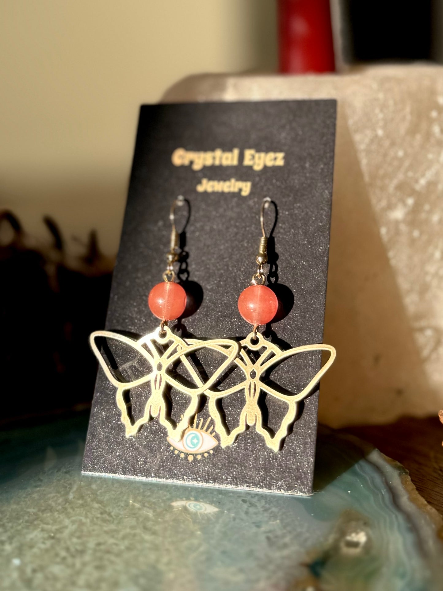 Blushing Butterfly Earrings