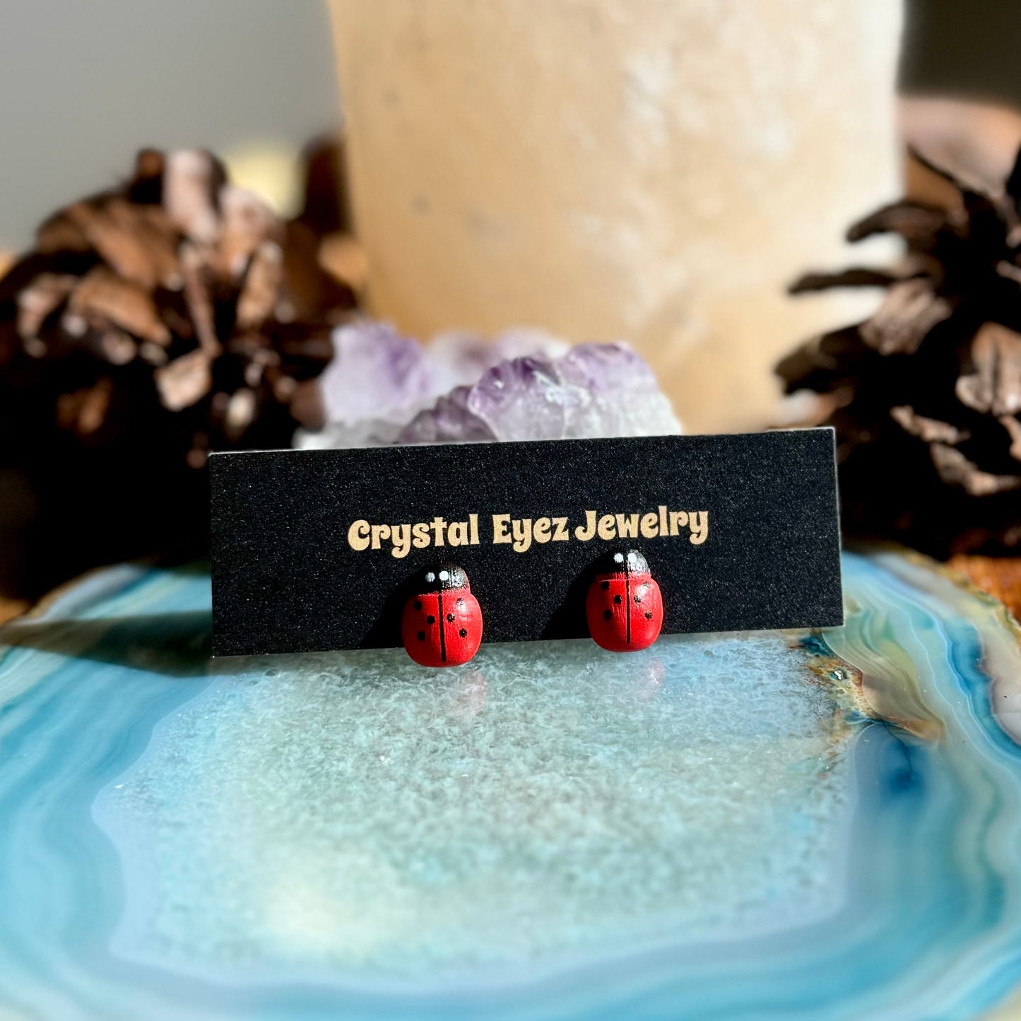 Ladybug Stud Earrings