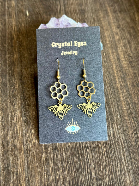 Dainty Bumblebee Earrings