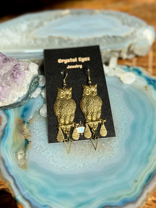 Owl Dangle Earrings