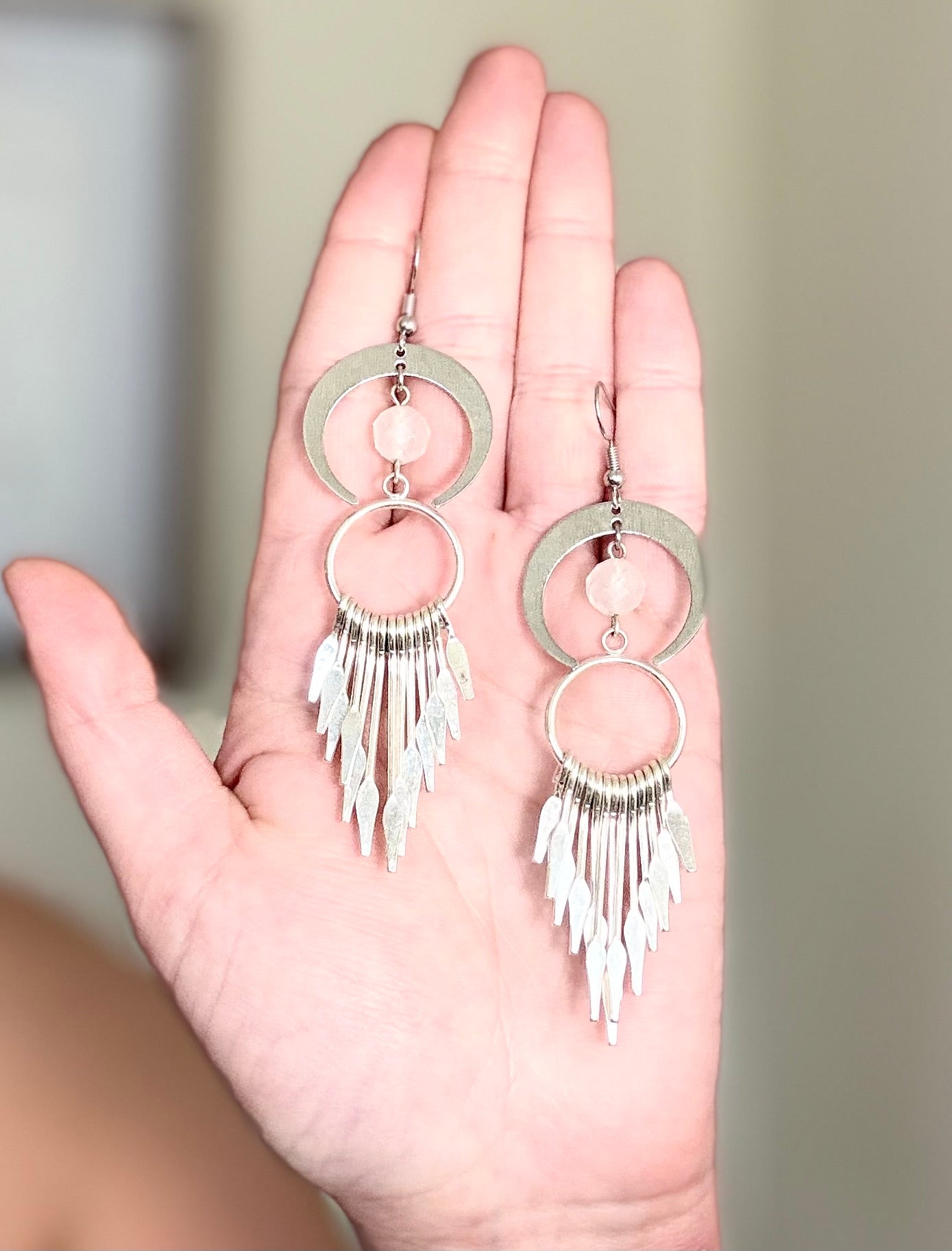 Celestial Fringe Statement Earrings