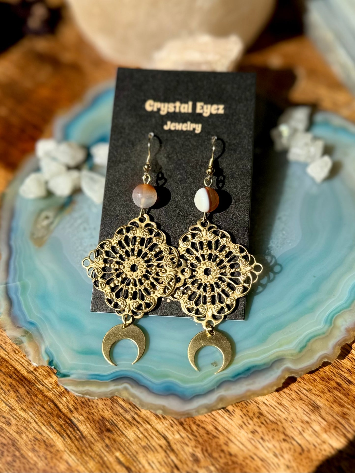 Vintage Brass Dangle Earrings